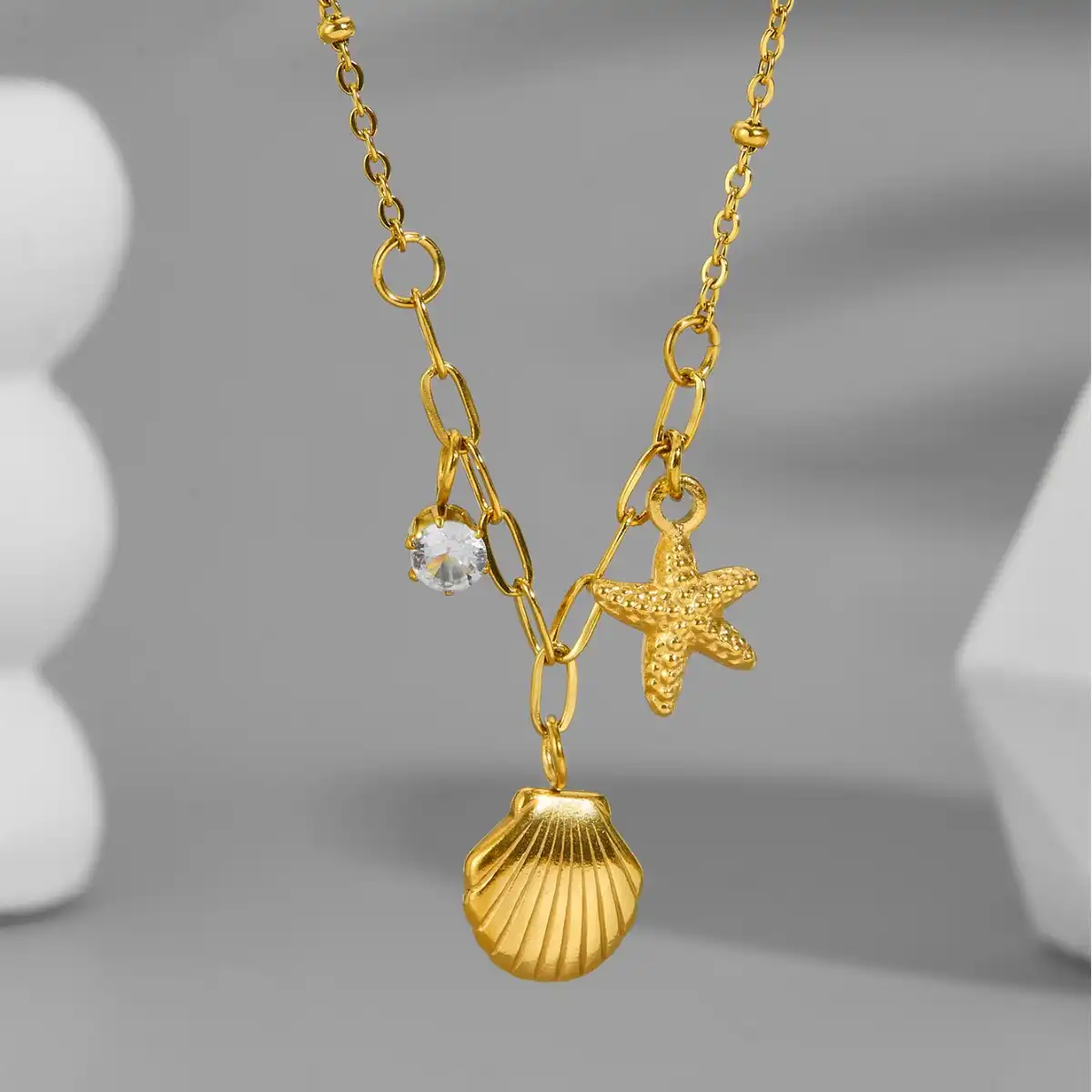 Necklace stainless steel color guaranteed, waterproof, sweat-proof, lasting minimum 6 months to 1/2 years✨ 34