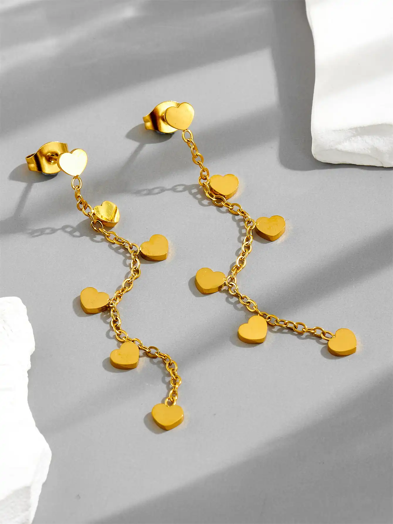 Earrings stainless steel color guaranteed, waterproof, sweat-proof, lasting minimum 6 months to 1/2 years✨ 48