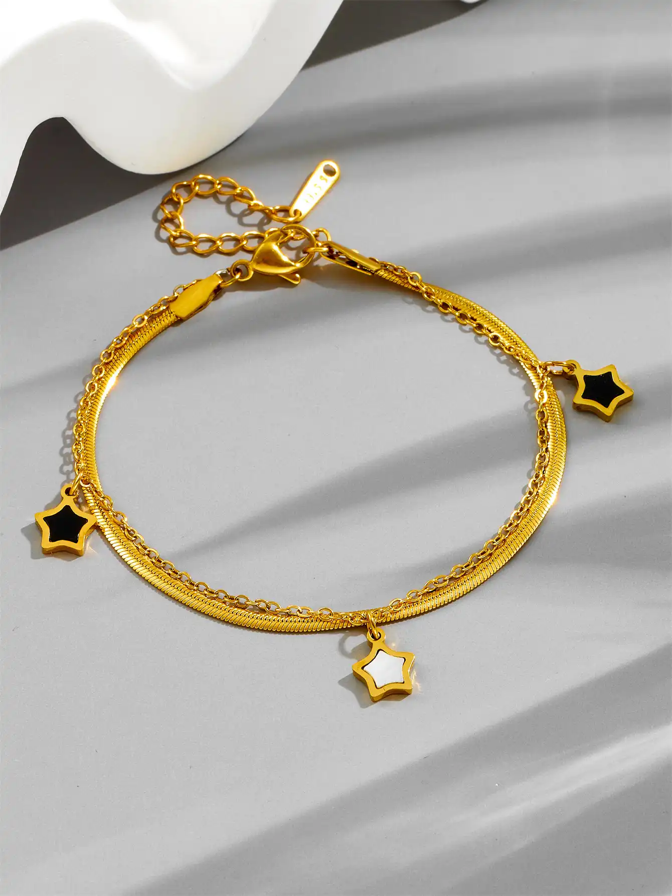 Bracelet stainless steel color guaranteed, waterproof, sweat-proof, lasting minimum 6 months to 1/2 years✨ 49