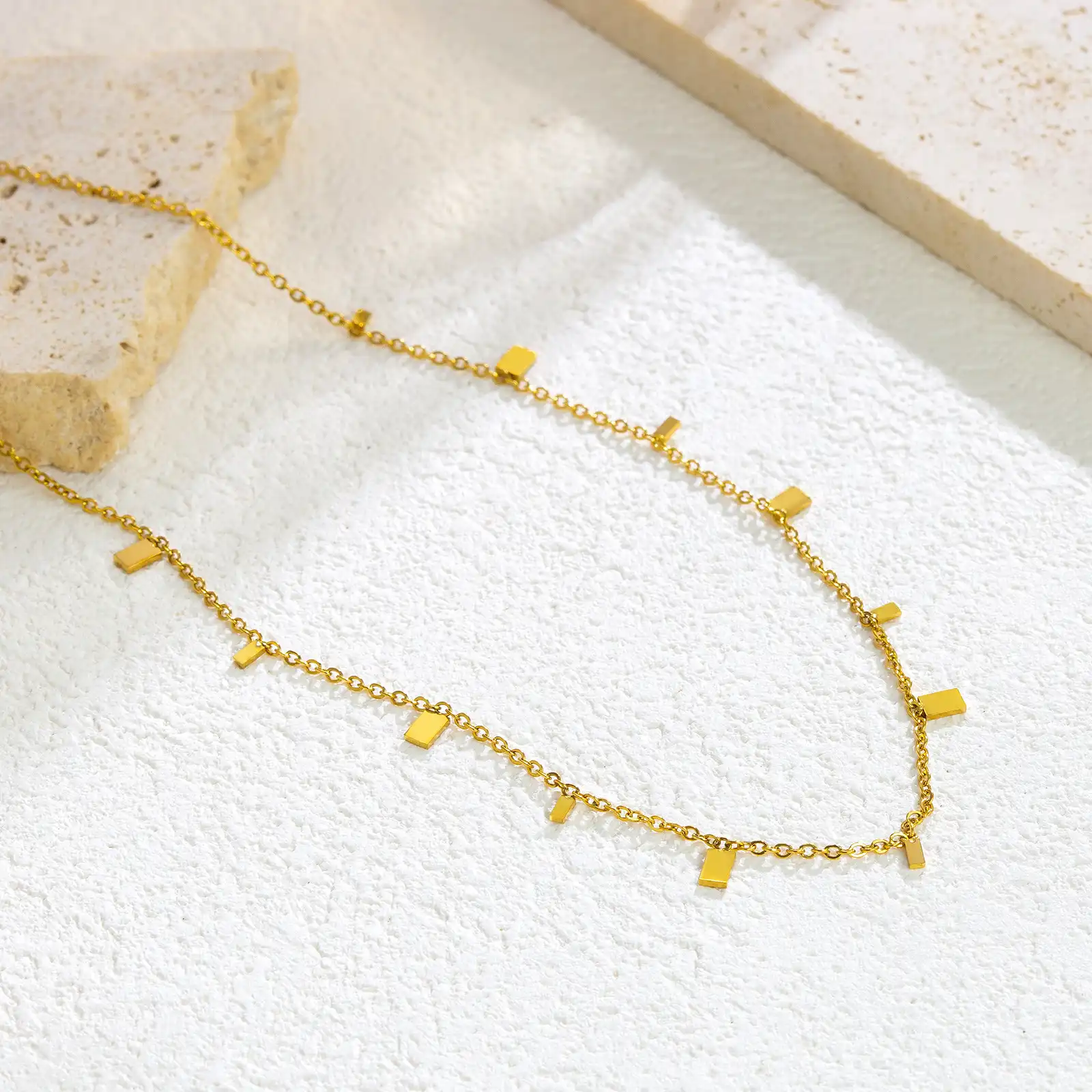 Necklace stainless steel color guaranteed, waterproof, sweat-proof, lasting minimum 6 months to 1/2 years✨ 50