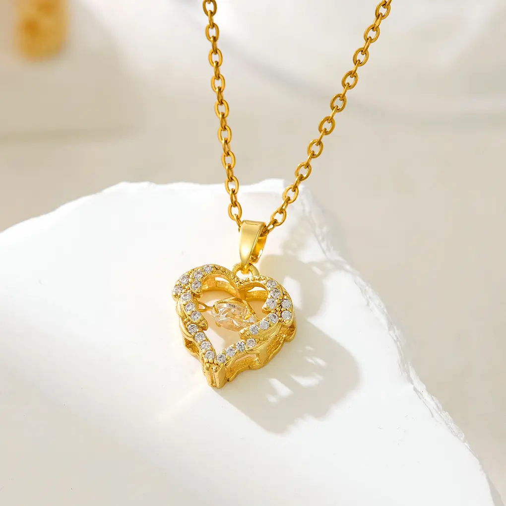 Necklace stainless steel color guaranteed, waterproof, sweat-proof, lasting minimum 6 months to 1/2 years✨ 100