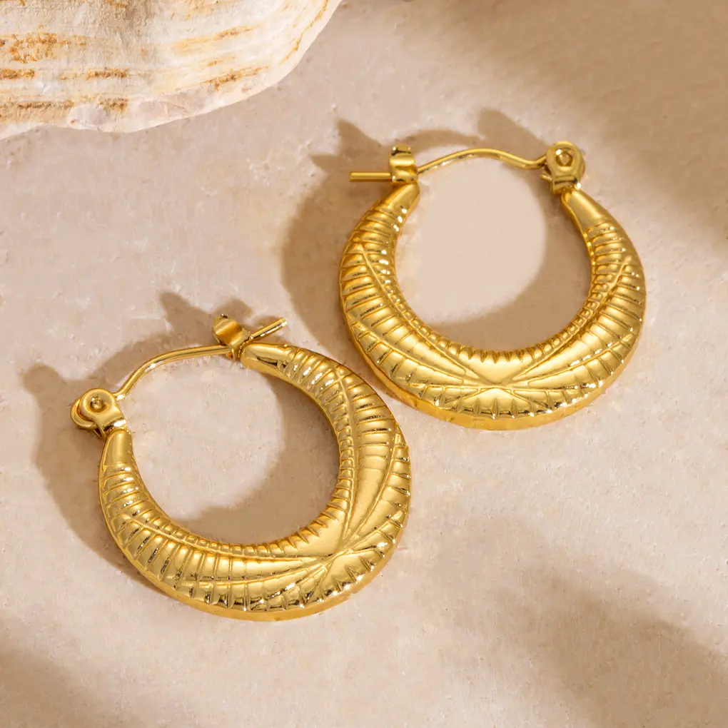 Earrings stainless steel color guaranteed, waterproof, sweat-proof, lasting minimum 6 months to 1/2 years✨ 102