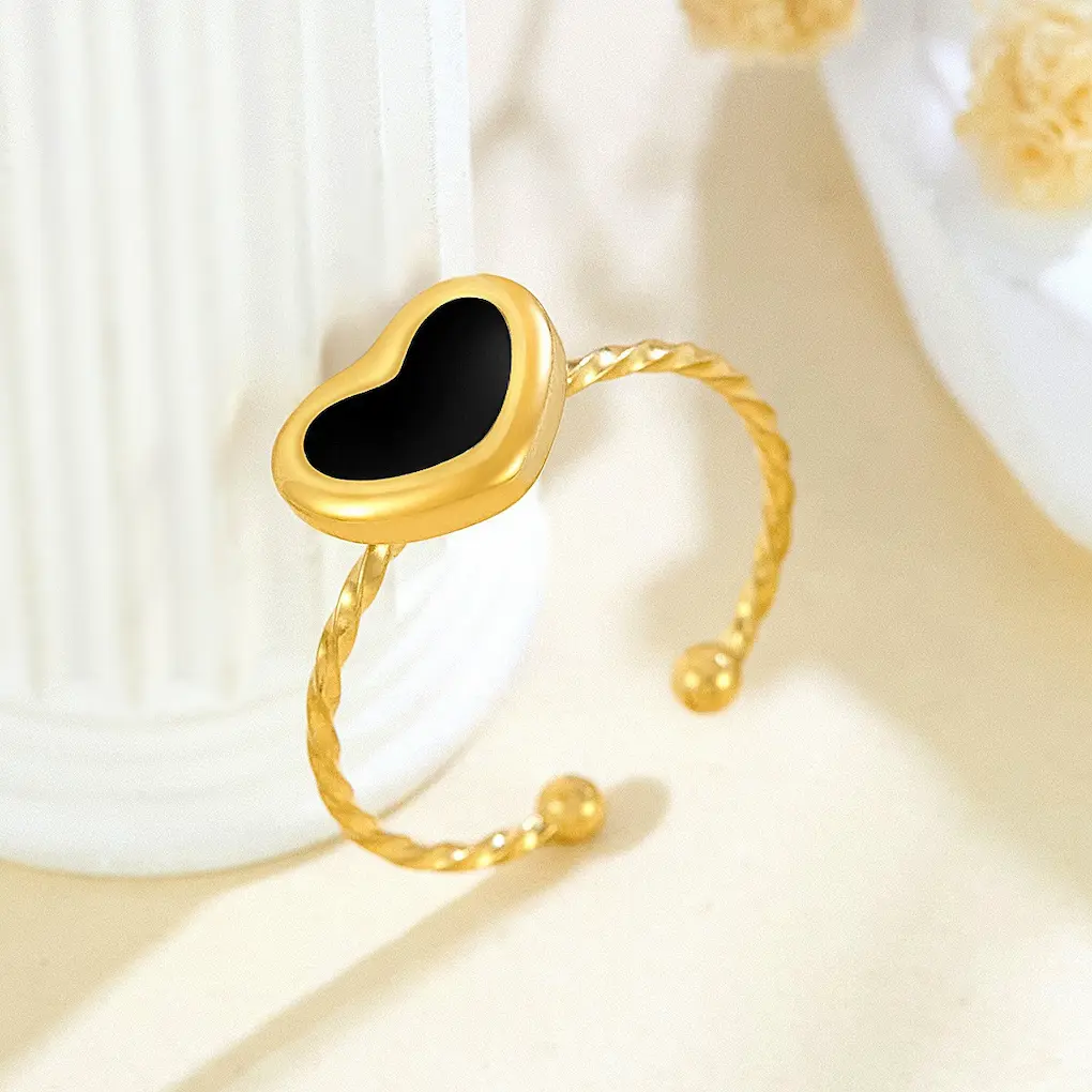 Ring stainless steel color guaranteed, waterproof, sweat-proof, lasting minimum 6 months to 1/2 years✨ 104