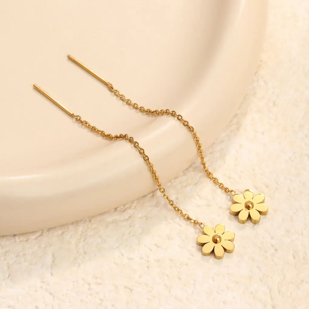 Earrings stainless steel color guaranteed, waterproof, sweat-proof, lasting minimum 6 months to 1/2 years✨ 169