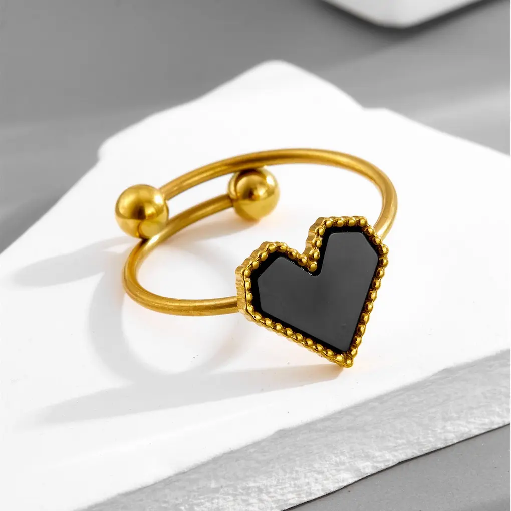 Ring stainless steel color guaranteed, waterproof, sweat-proof, lasting minimum 6 months to 1/2 years✨ 116