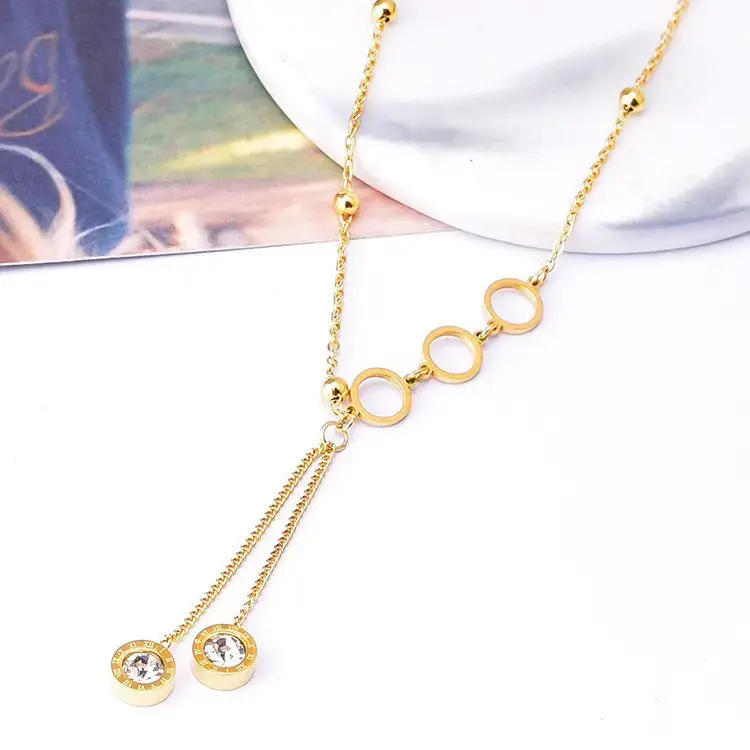 Necklace stainless steel color guaranteed, waterproof, sweat-proof, lasting minimum 6 months to 1/2 years✨ 119