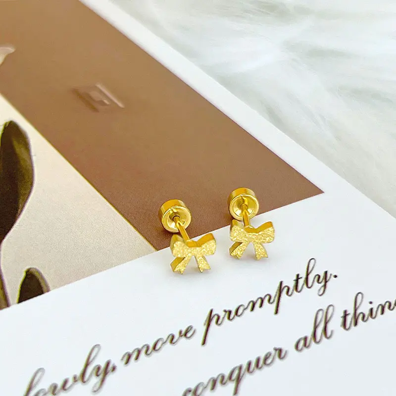 Earrings stainless steel color guaranteed, waterproof, sweat-proof, lasting minimum 6 months to 1/2 years✨ 436