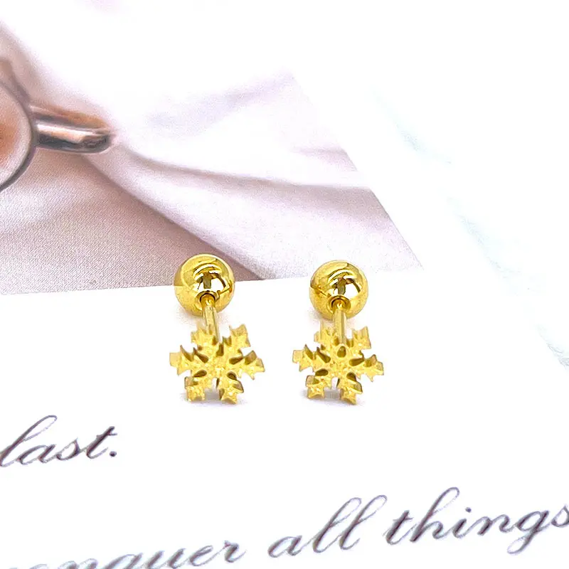 Earrings stainless steel color guaranteed, waterproof, sweat-proof, lasting minimum 6 months to 1/2 years✨ 438