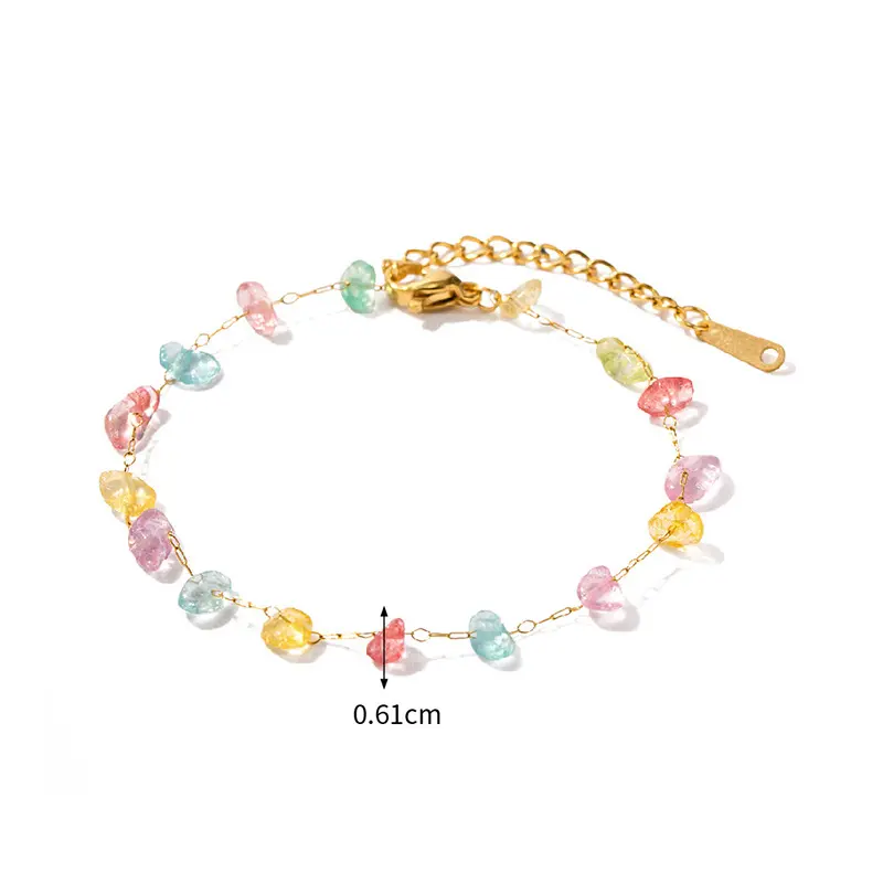 Bracelet stainless steel color guaranteed, waterproof, sweat-proof, lasting minimum 6 months to 1/2 years✨ 451