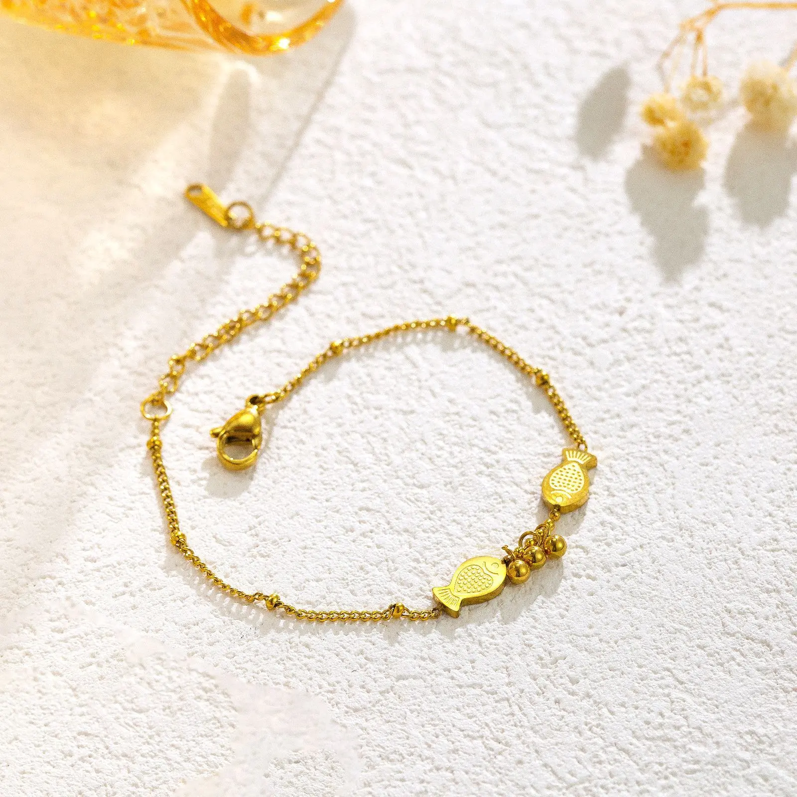 Bracelet stainless steel color guaranteed, waterproof, sweat-proof, lasting minimum 6 months to 1/2 years✨ 470