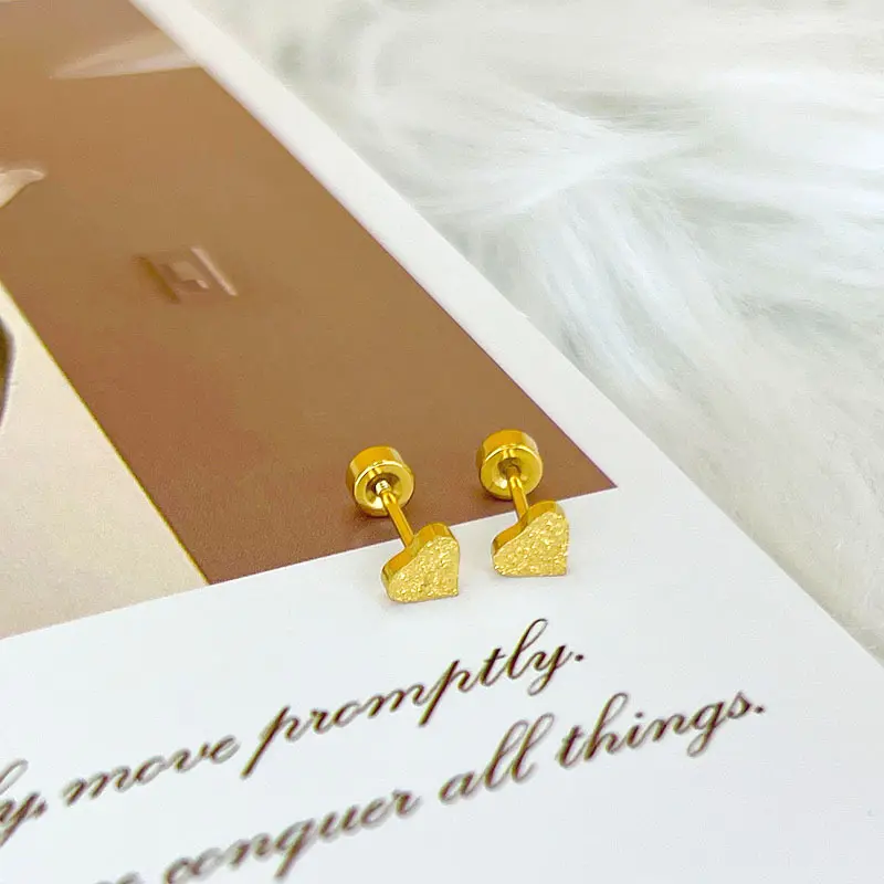 Earrings stainless steel color guaranteed, waterproof, sweat-proof, lasting minimum 6 months to 1/2 years✨ 484