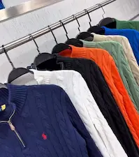 Ralph lauren cable knit ziper polo category icon