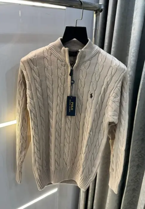 Ralph Lauren ziper polo BEIGE 43