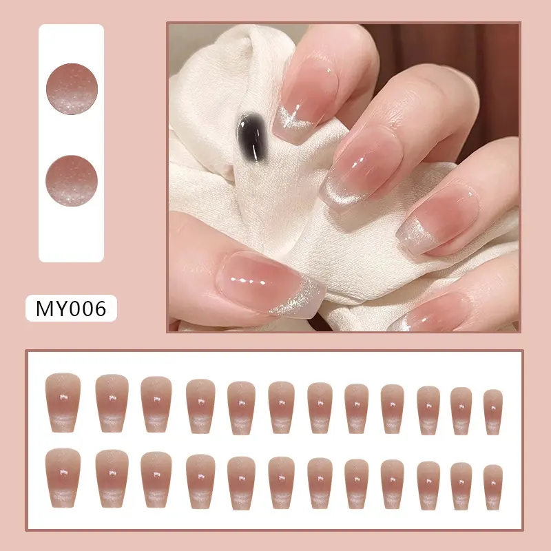 Fake nails 24 pieces with glue 141