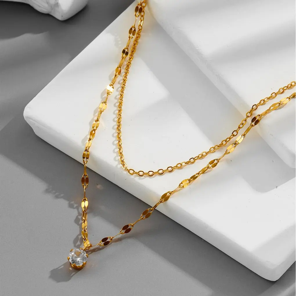 Necklace color guaranteed 6 month stainless steel 222