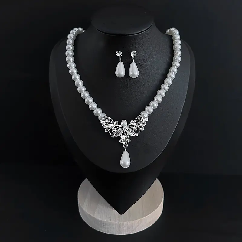 pearl necklace jewelry set 225
