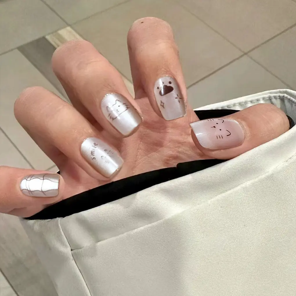 Fake nails without sticker 30pcs 304