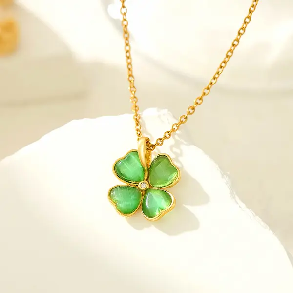 New elegant four-leaf clover necklace 2