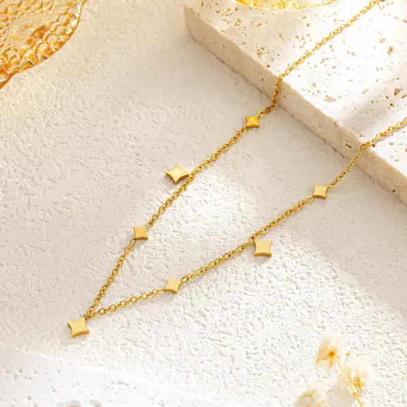 Sequined  starry night necklace 24