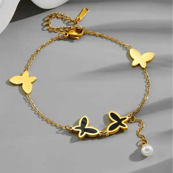 Butterfly pearl anklet 47