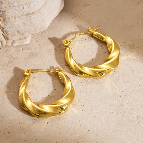Hollowed out hoop earrings 36