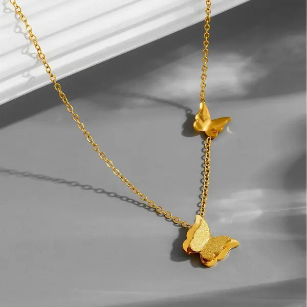 Double butterfly necklace 44