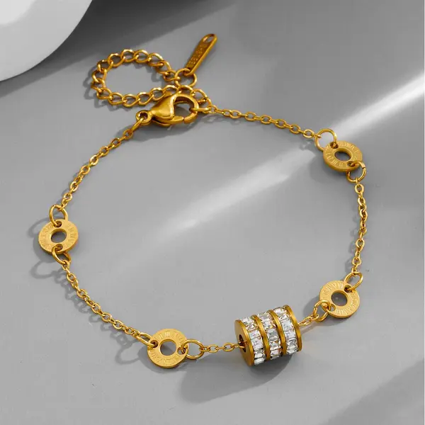 Roman numeral slim waist bracelet 105