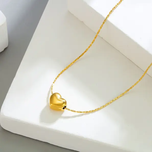 Little heart gold color guaranteed necklace 112