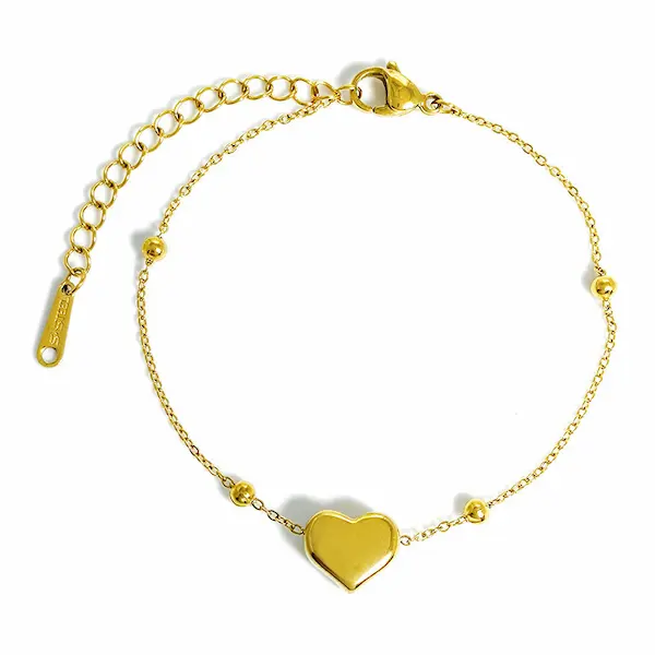 Minimalist heart shaped beaded color guaranteed bracelet 22