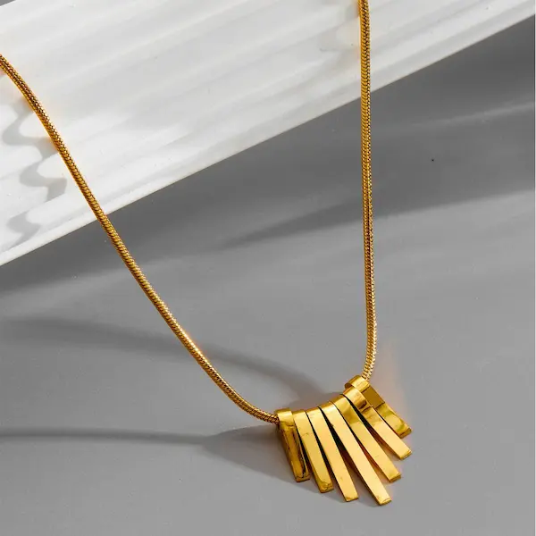 Irregular tassel stylish color guaranteed necklace 134