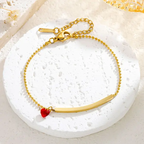 Red heart strip bead color guaranteed bracelet 147