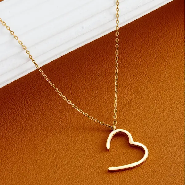 Hollow love color guaranteed necklace 171