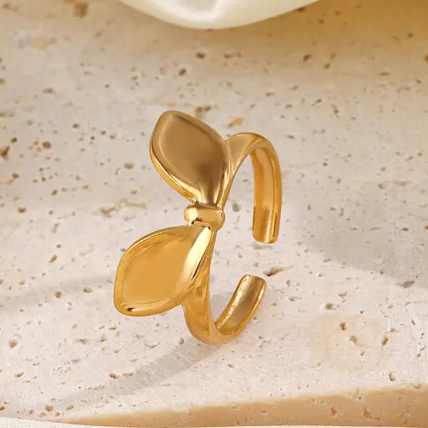 Gold Rabbit ear adjustable color guaranteed ring 202