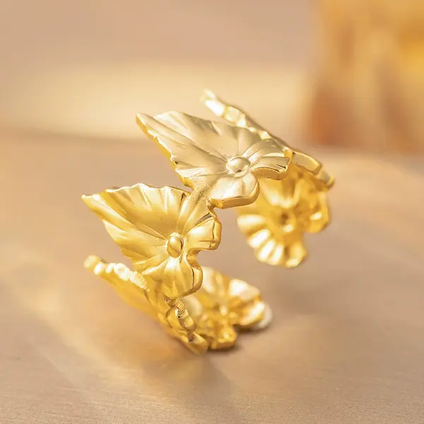 Adjustable Leaf color guaranteed ring 195