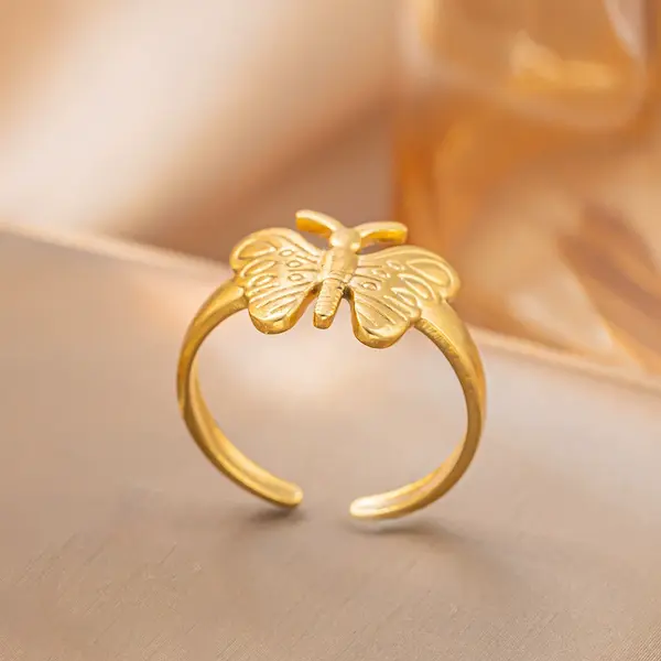 Adjustable butterfly color guaranteed ring 194