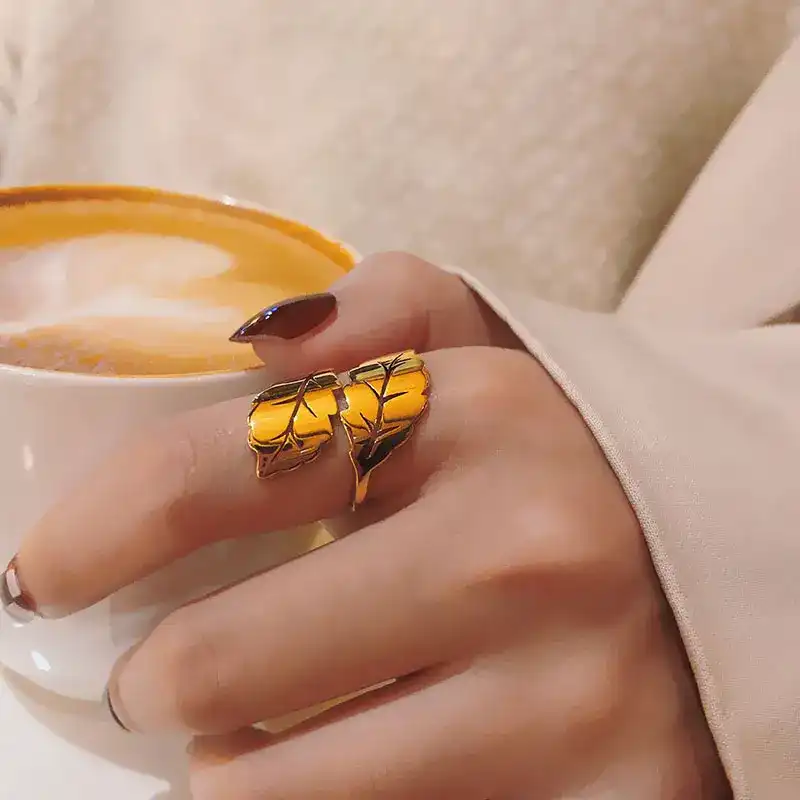 Ring stainless steel adjustable color guaranteed One year  💫 261