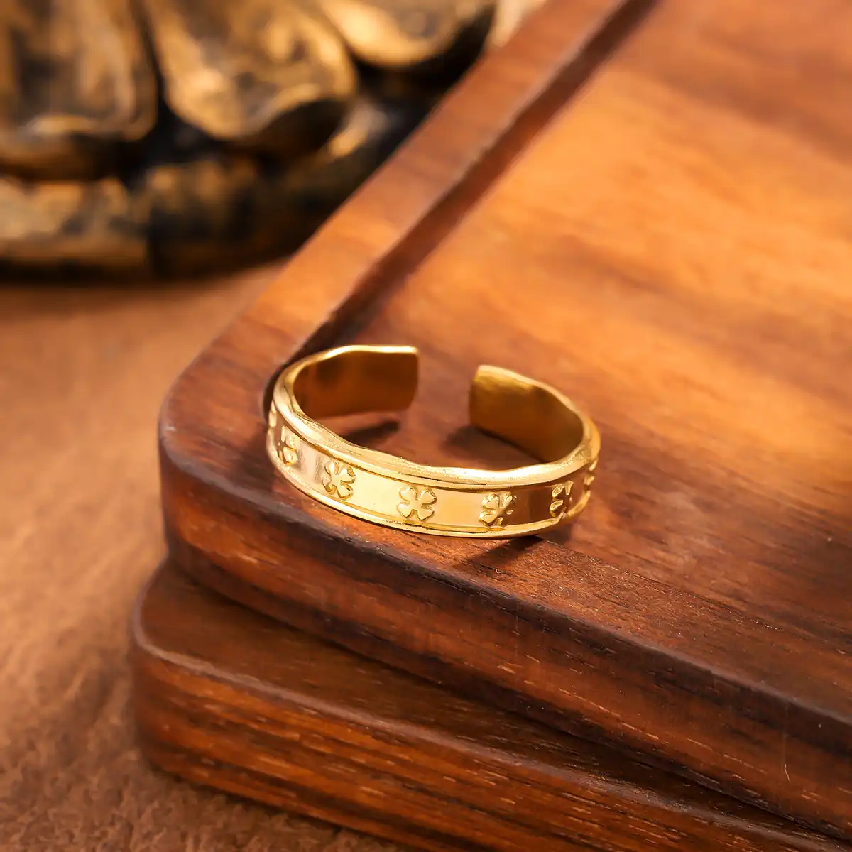 Ring stainless steel adjustable color guaranteed One year  💫 377