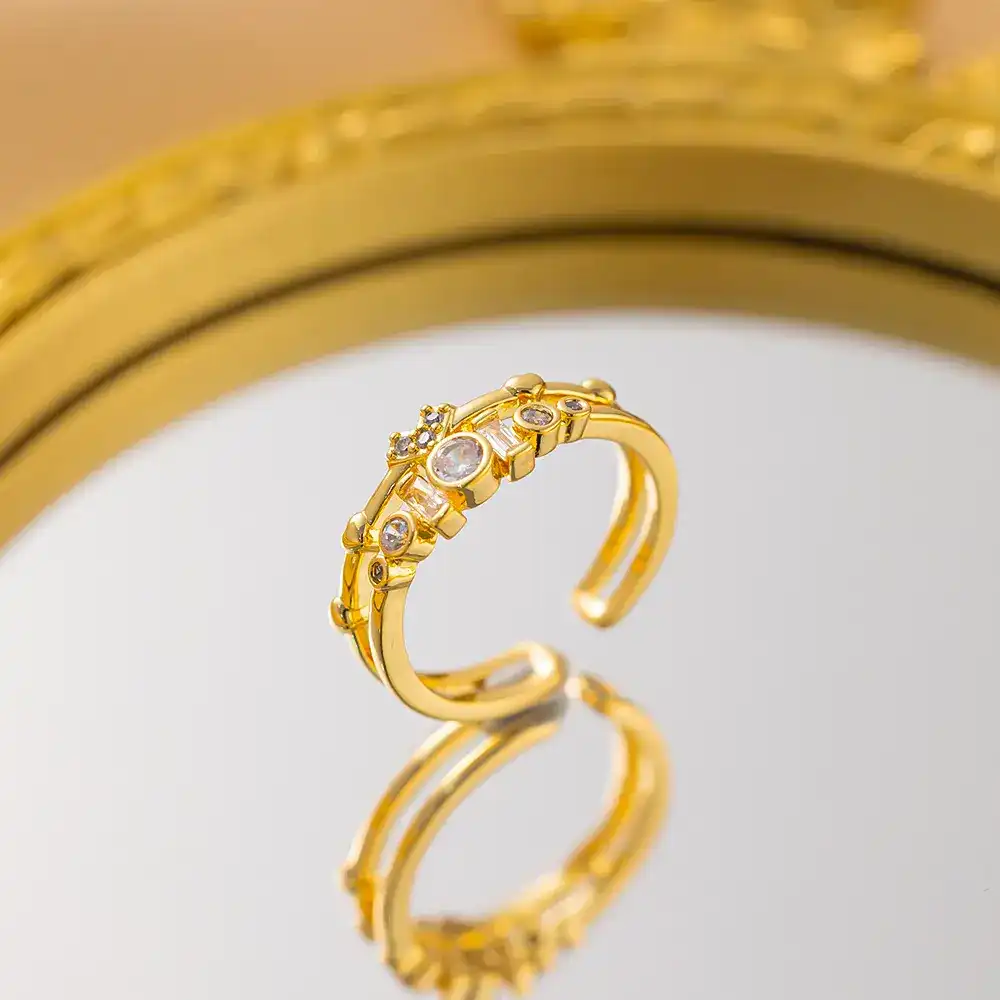 Ring stainless steel adjustable color guaranteed One year  💫 263