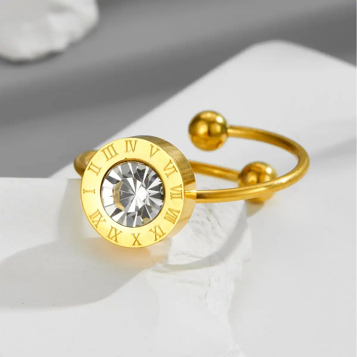 Ring stainless steel adjustable color guaranteed  2 year 64