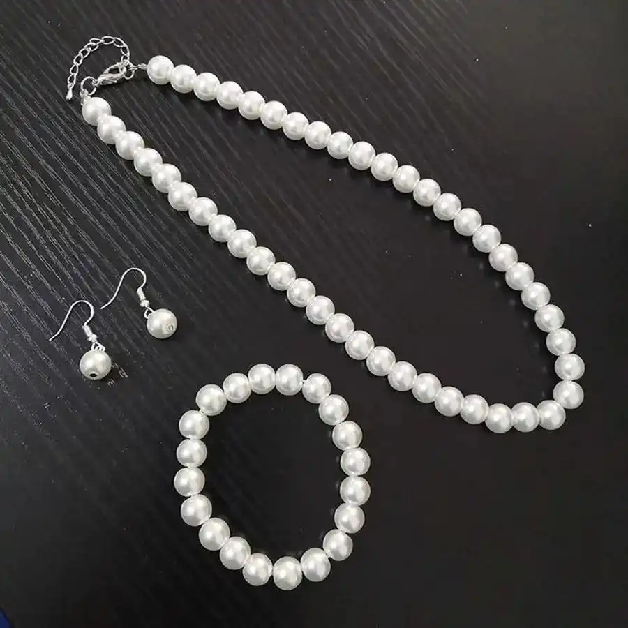 pearl necklace jewelry set ✨ 144