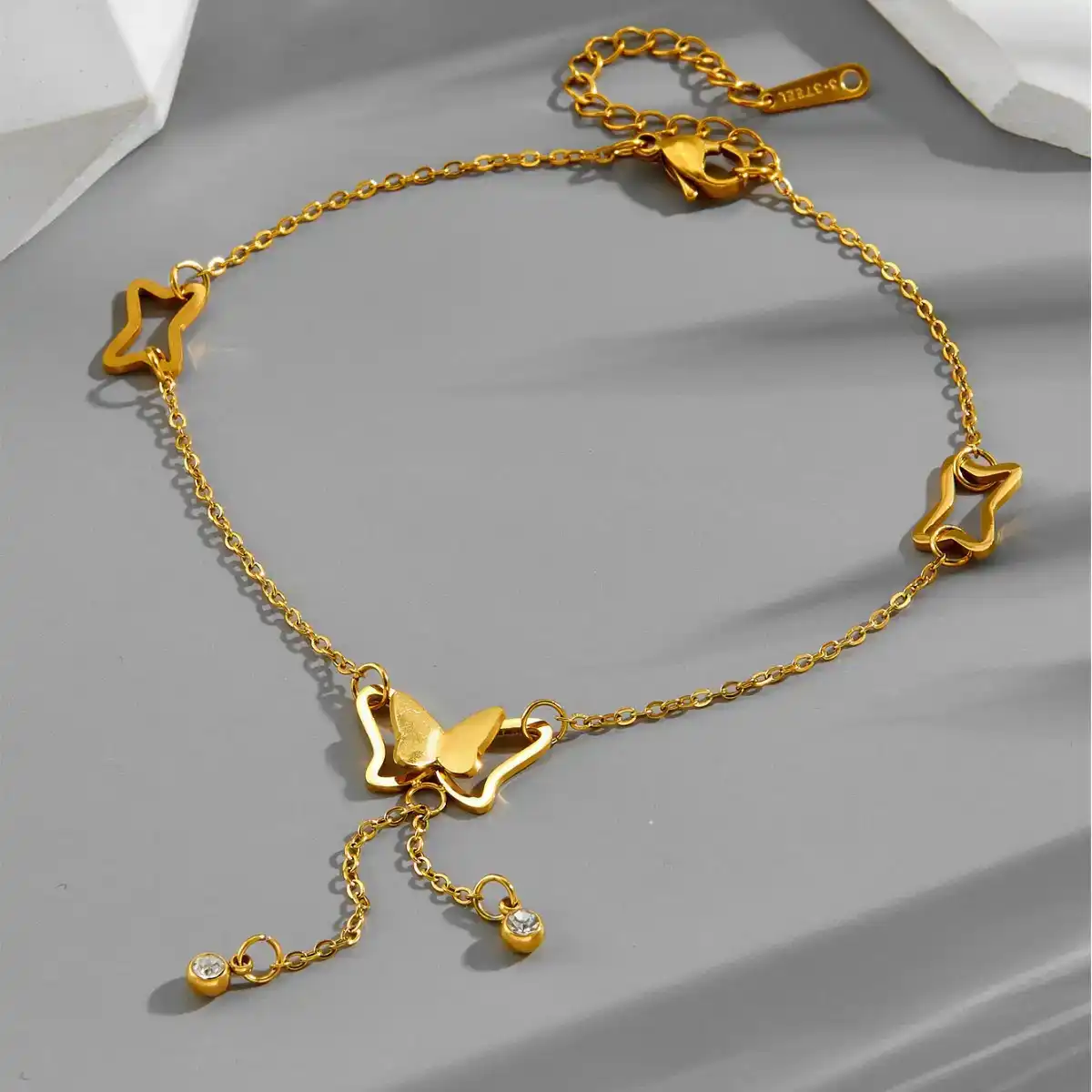 Anklet stainless steel color guaranteed One year 💫🎀 104