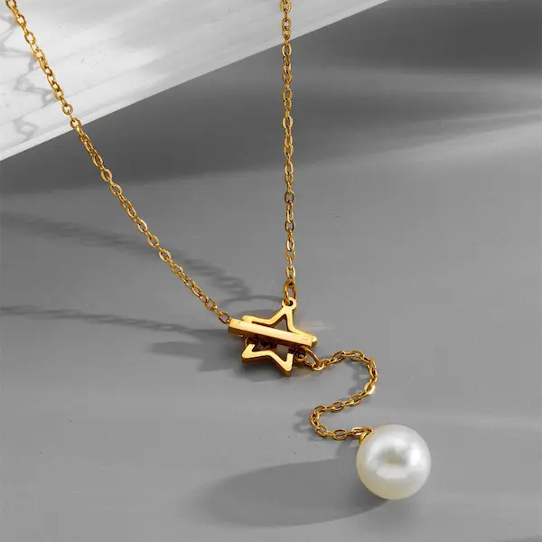 Star shaped pearl necklace 6