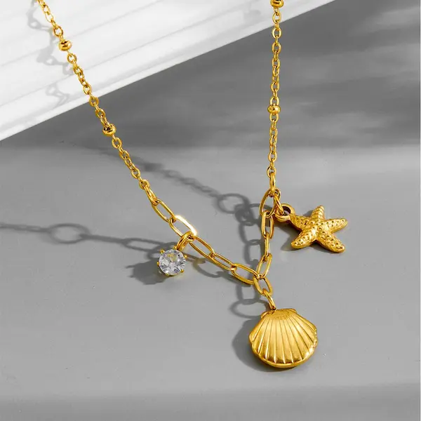 starfish and seashell necklace 8