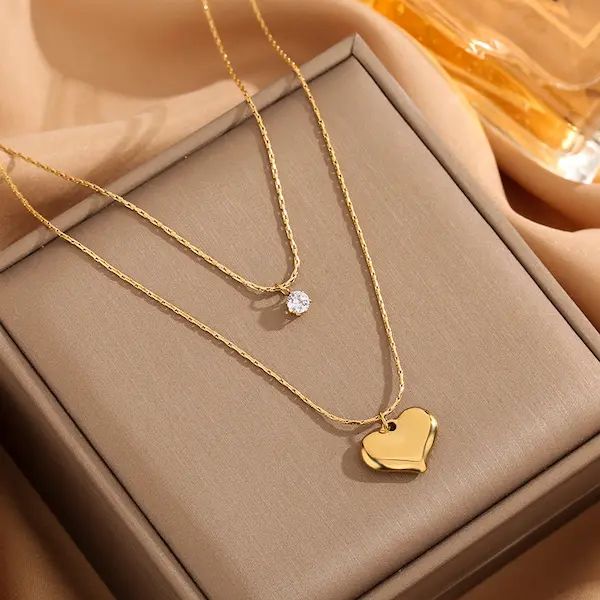 Double layer heart diamond 70