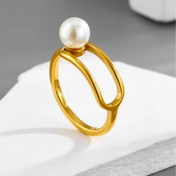 Luxury fashion geometric design ring 89