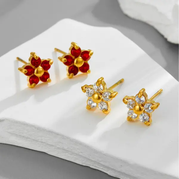 versatile flower rhinestone stud earrings 101