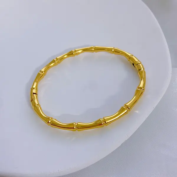 Unique bamboo-shaped bangle 129