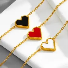 Heart-shaped natural seashell bracelet 154