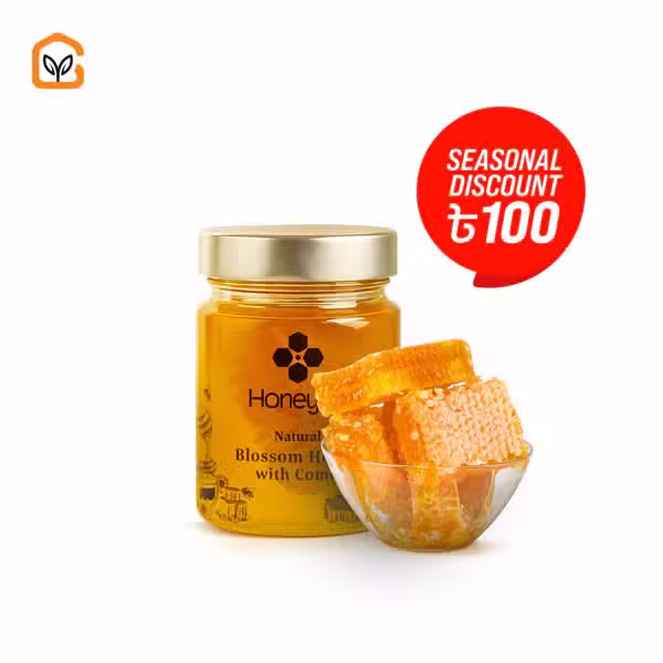 Natural Blossom Honey with Comb 450gm 22