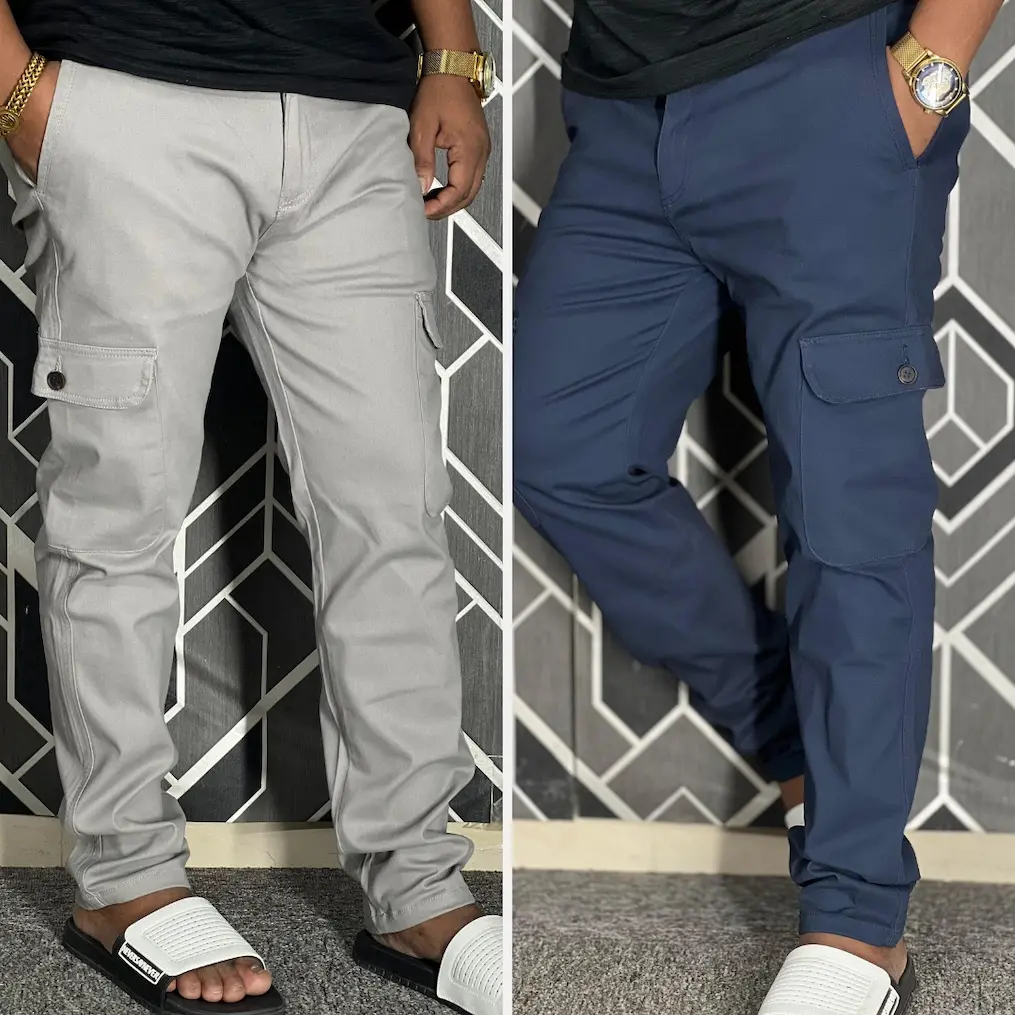 Premium Cargo Pant (Silver and Navy) Colors Combo 53